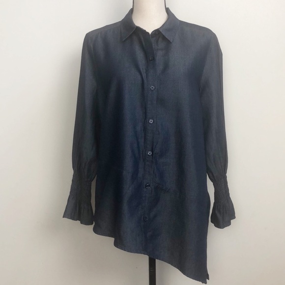 Westbound Asymmetrical Button Down Gypsy  Boho Festival Tunic Sz MP NWT - Picture 1 of 10